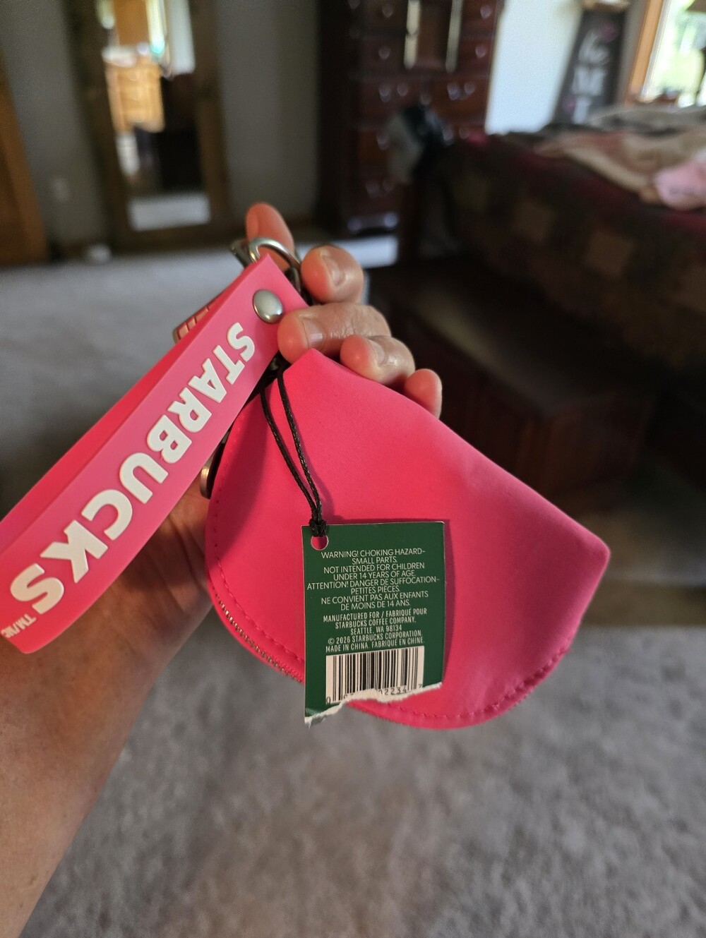 Starbucks Strawberry Collection Key Chain Coin Purse New - Picture 2 of 2